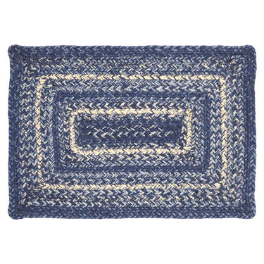 Great Falls Blue Jute Braided Rect Placemat 12